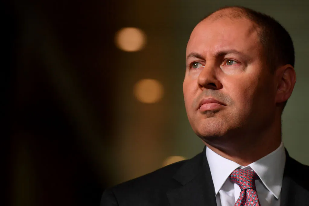 Federal Treasurer Josh Frydenberg during a press conference in the Mural Hall at Parliament House on June 11, 2020 in Canberra, Australia (Sam Mooy/Getty Images)