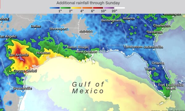 A tropical system is expected to bring heavy rain