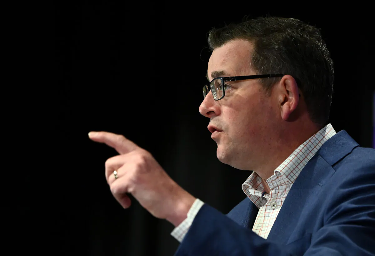Victorian Premier Daniel Andrews speaks to the media in Melbourne, Australia on July 20, 2020. (Quinn Rooney/Getty Images)