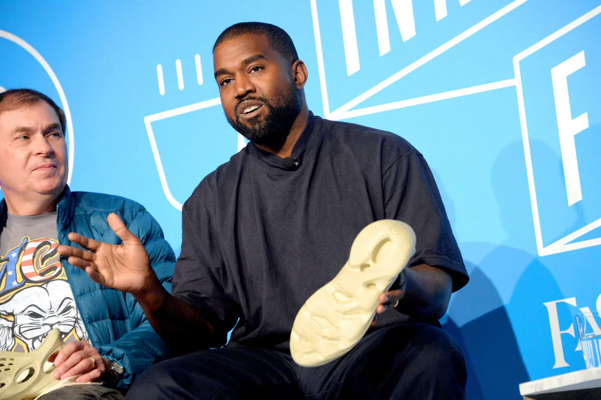 Kanye West speaks on stage at the "Kanye West and Steven Smith in Conversation with Mark Wilson" in New York City. on Nov07, 2019. (Brad Barket/Getty Images)