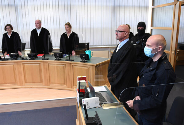 Stephan Balliet and his lawyer Hans-Dieter Weber