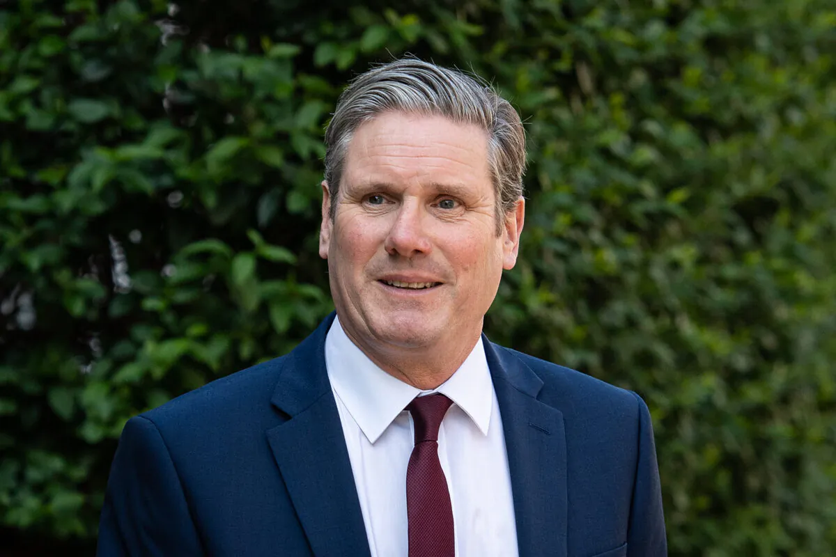 Labour Party leader Sir Keir Starmer leaves his home in London, England, on April 22, 2020. (Leon Neal/Getty Images)