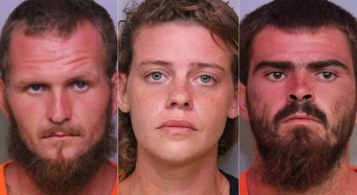 Tony "TJ" Wiggins, 26, who reportedly has 230 felony criminal charges in his arrest history, is allegedly behind the massacre. Mary Whitmore, 27, and his brother Robert Wiggins, 21, were also arrested (Polk County Sheriff's Office)
