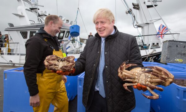 Boris Johnson Stromness Harbour Scotland