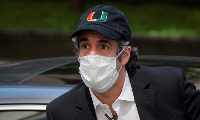 Michael Cohen arrives back at home after being released from prison during the outbreak of the COVID-19, in New York City, on May 21, 2020. (Brendan McDermid/Reuters)
