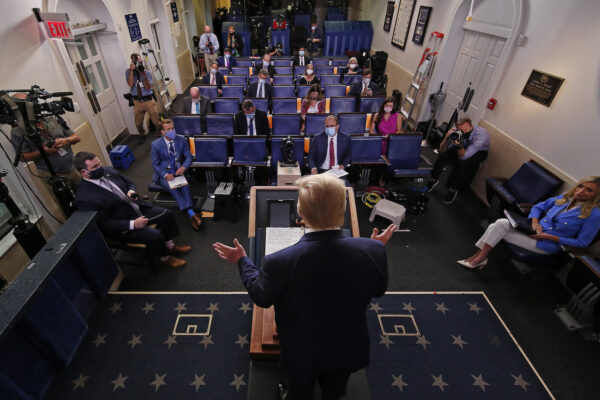 President Trump Holds News Conference In White House Briefing Room