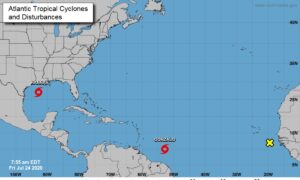 Tropical Storm Hanna Forecast to Strengthen; Gonzalo Looms