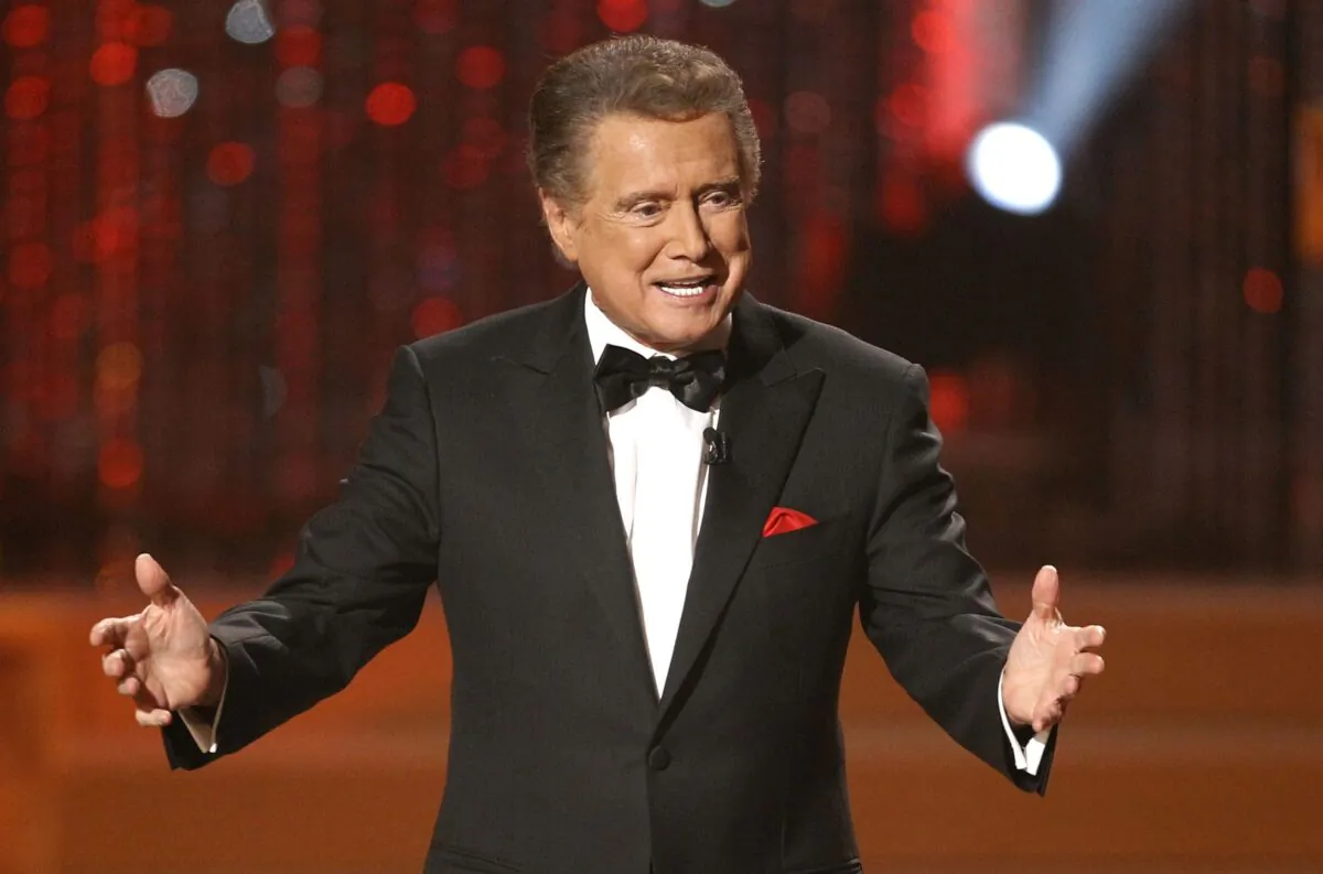 Host Regis Philbin is seen on stage at the 37th Annual Daytime Emmy Awards in Las Vegas on June 27, 2010. (Eric Jamison/AP photo)