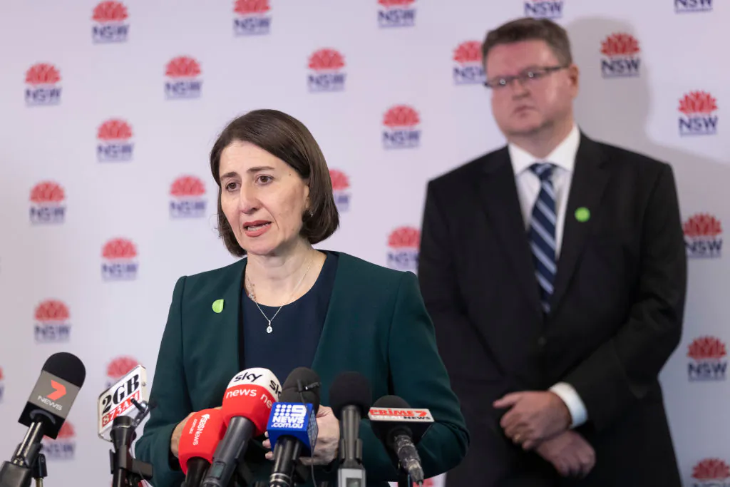 NSW Premier Gladys Berejiklian speaks at a press conference in Homebush on July 14, 2020 in Sydney, Australia. (Brook Mitchell/Getty Images)