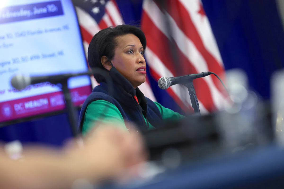 D.C. Mayor Muriel Bowser at a press conference in Washington, on June 10, 2020. (Win McNamee/Getty Images)