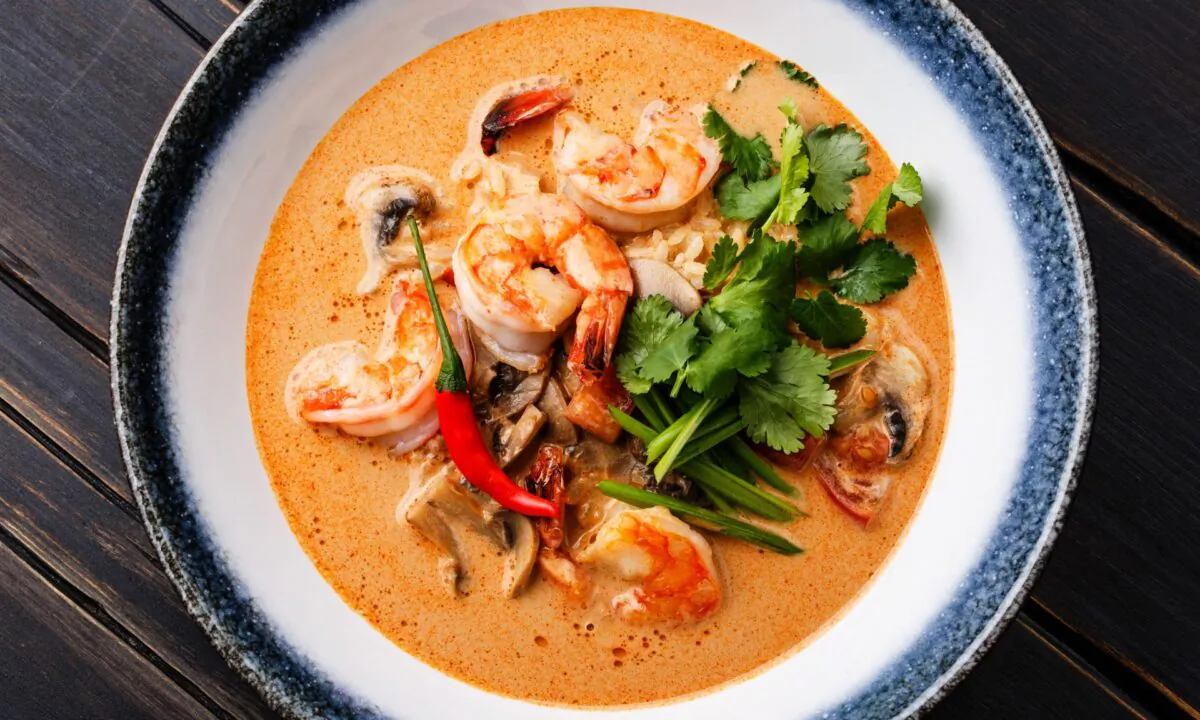 Tom yum, a classic hot and sour Thai soup. (Natalia Lisovskaya/Shutterstock)