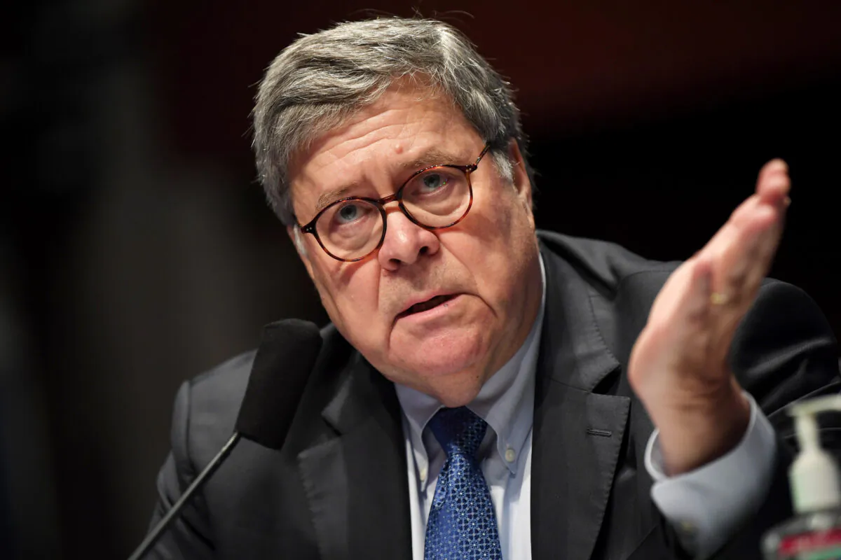 Attorney General William Barr appears before the House Judiciary Committee on Capitol Hill in Washington on July 28, 2020. (Matt McClain/The Washington Post)