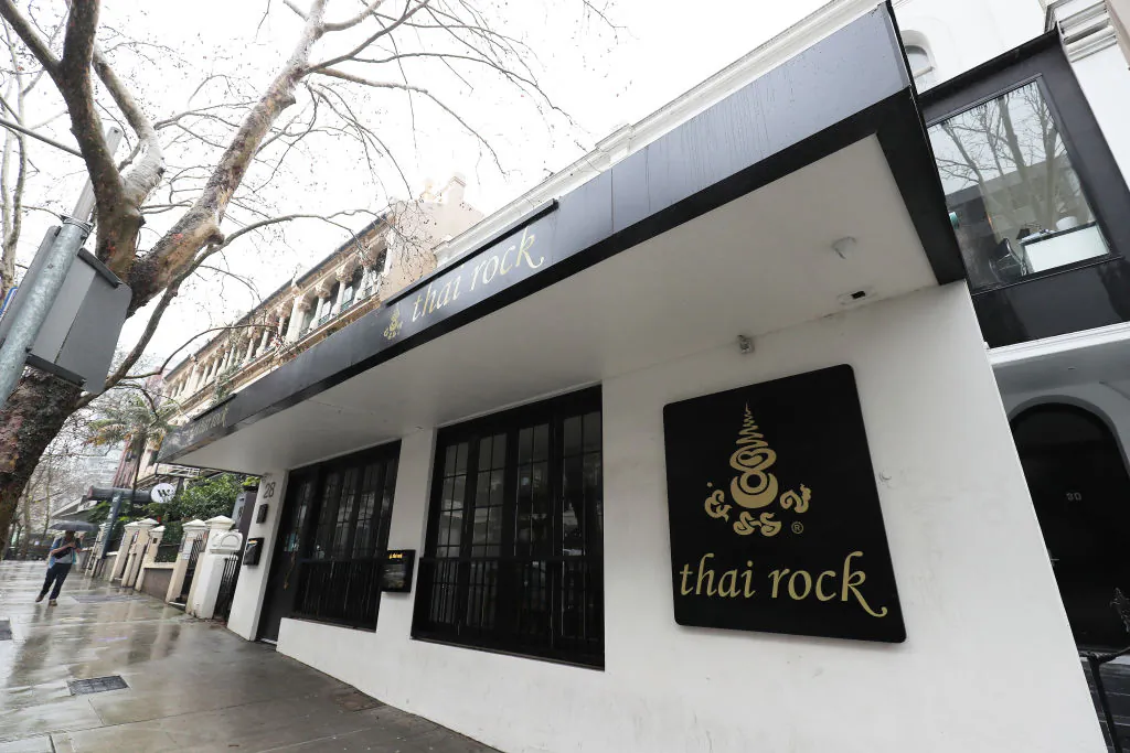 A general view of the exterior of Thai Rock restaurant in Potts Point on July 27, 2020 in Sydney, Australia. (Matt King/Getty Images)