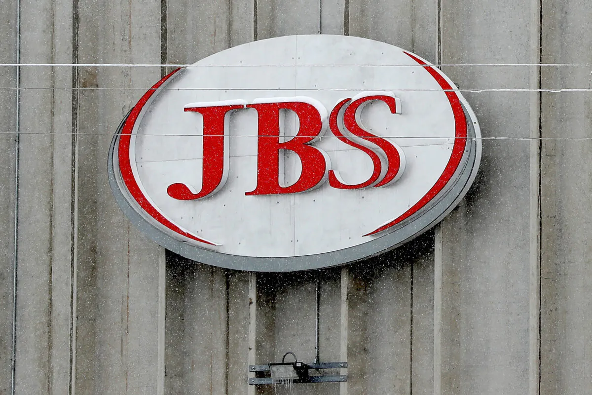The Greeley JBS meat packing plant sits idle in Greeley, Colo., on April 16, 2020. (Matthew Stockman/Getty Images)