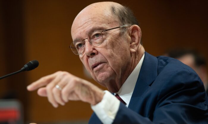 Secretary of Commerce Wilbur Ross on Capitol Hill in Washington on March 5, 2020. (Saul Loeb/AFP via Getty Images)