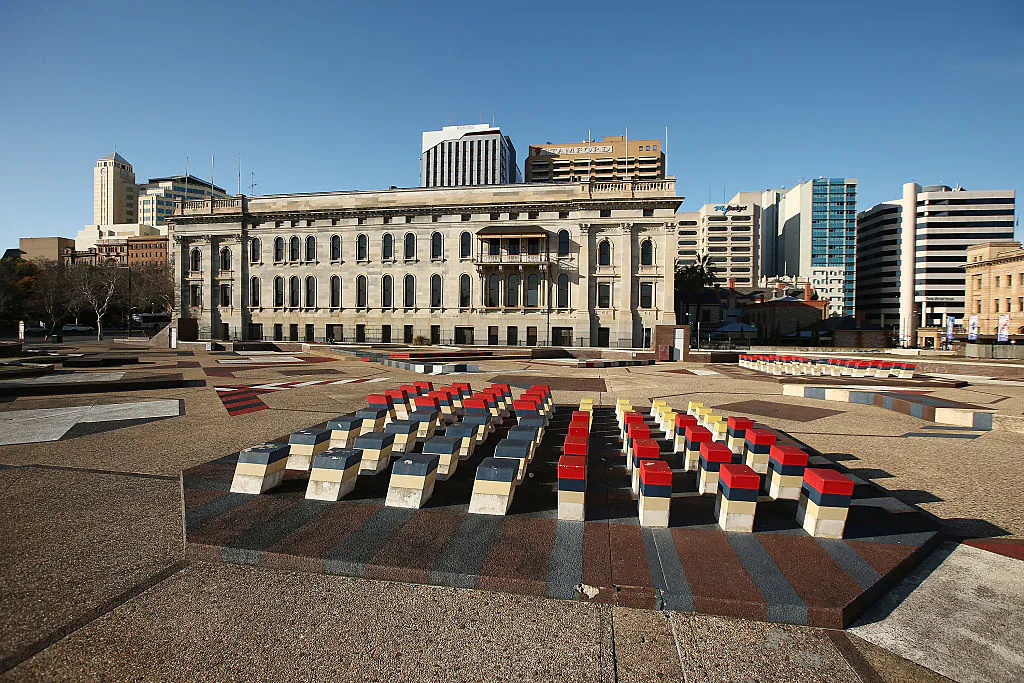 Adelaide Festival Centre's Southern Plaza  behind Parliament House on August 23, 2015 in Adelaide, Australia.  (Morne de Klerk/Getty Images)