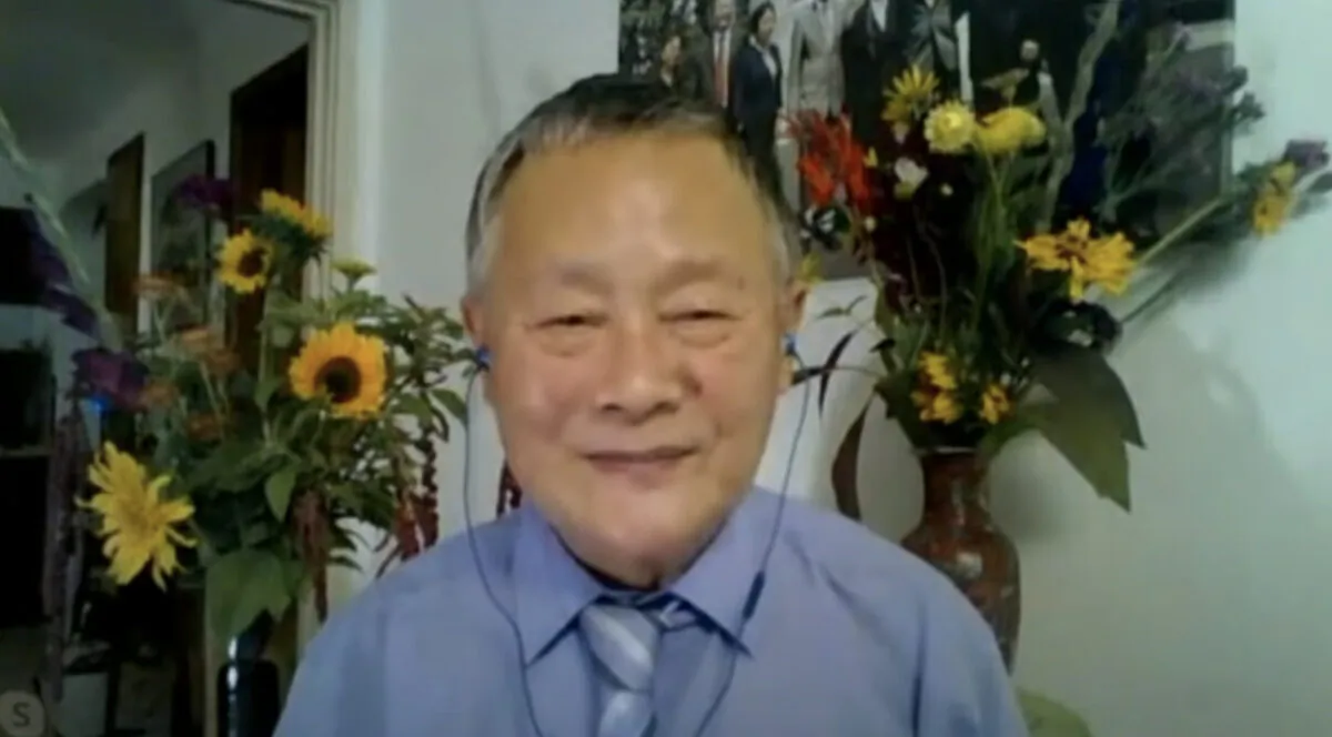 Activist Wei Jingsheng in a Skype interview with the Hong Kong Epoch Times. (Screenshot/The Epoch Times)