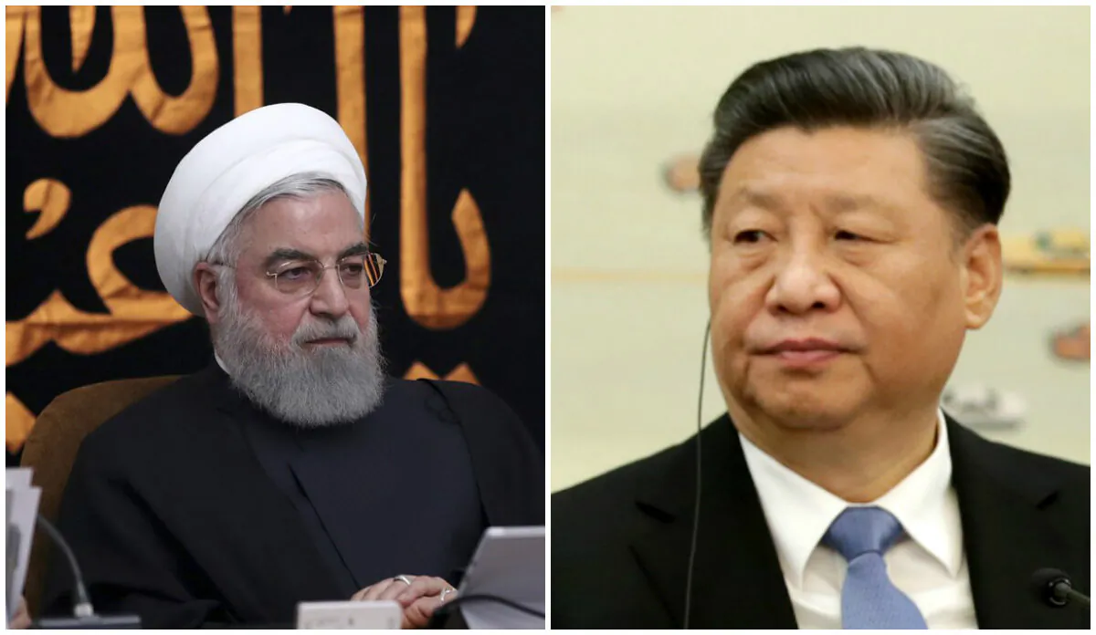 (L) Iranian Presidency, President Hassan Rouhani heads a cabinet meeting in Tehran, Iran, on Sept. 11, 2019. (Iranian Presidency Office via AP). (R) Chinese Communist Party leader Xi Jinping attends a meeting with delegates from the 2019 New Economy Forum at the Great Hall of the People in Beijing, China, on Nov. 22, 2019. (Jason Lee-Pool/Getty Images)