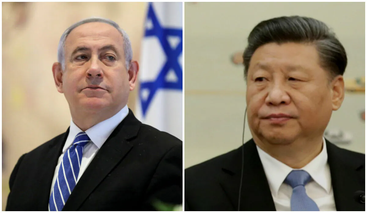 (L) Israeli Prime Minister Benjamin Netanyahu attends the first working cabinet meeting of the new government at the Chagall Hall in the Knesset, the Israeli Parliament in Jerusalem May 24, 2020. (Abir Sultan/Pool via Reuters), (R) Chinese Communist Party leader Xi Jinping attends a meeting with delegates from the 2019 New Economy Forum at the Great Hall of the People in Beijing, China on Nov. 22, 2019. (Jason Lee-Pool/Getty Images)