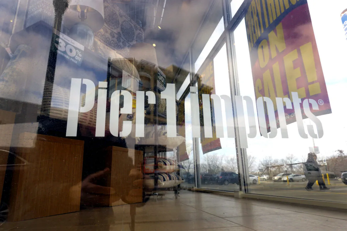 Merchandise is offered for sale at a Pier 1 imports store that is slated to close in Chicago, Ill., on Feb. 18, 2020. (Scott Olson/Getty Images)