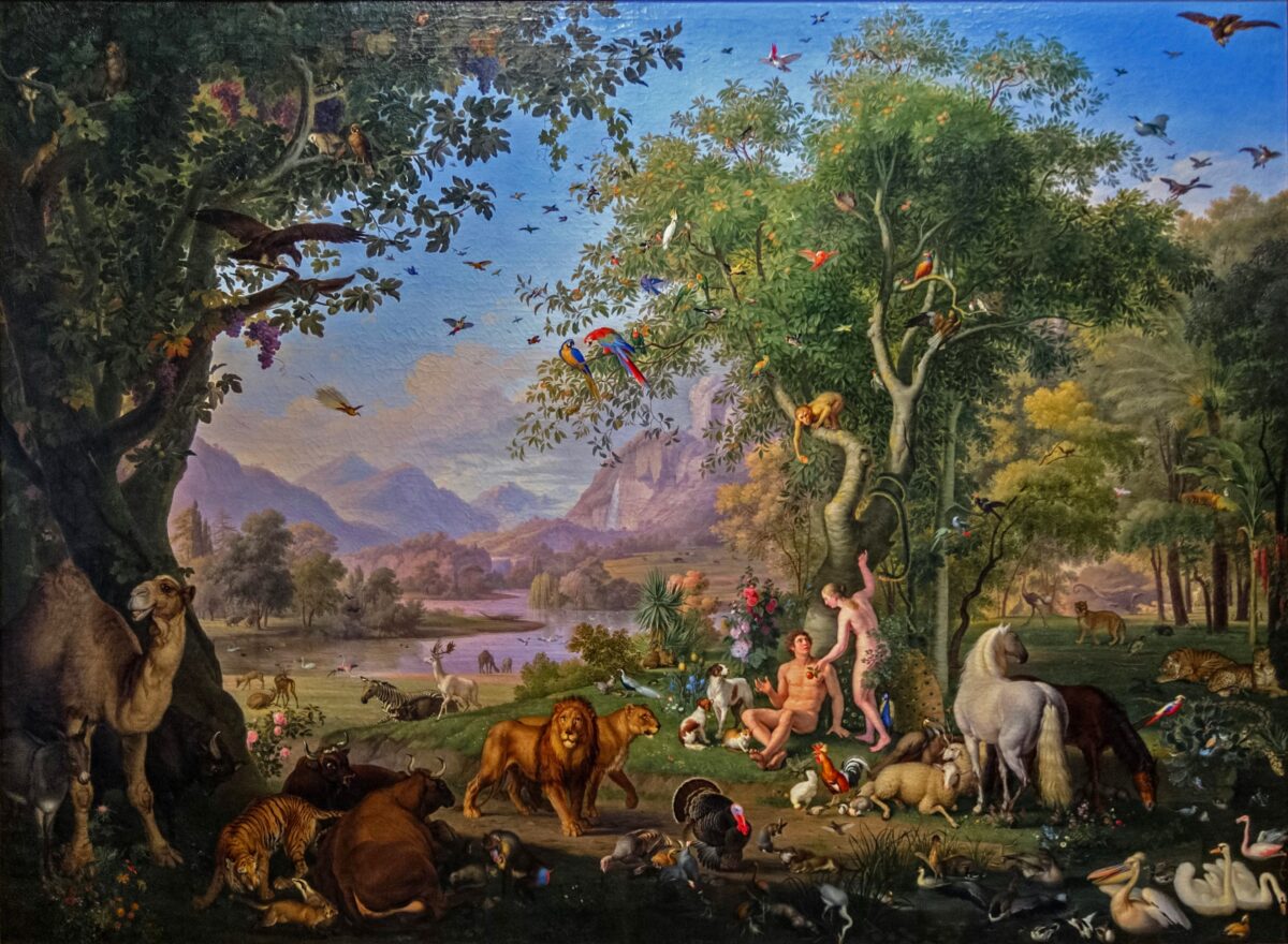 Can the answer to why creation exists be simply because it is good? “Adam and Eve in the Garden of Eden, between 1800 and 1829, by Peter Wenzel.  (Public Domain)