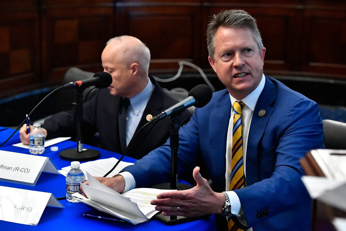 Congressman Roger Marshall (R-Kan.) at the Cannon Building on Capitol Hill in Washington on May 16, 2018. (Larry French/Getty Images for SiriusXM)
