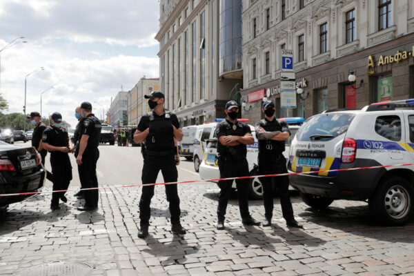 Ukraine bank hostage