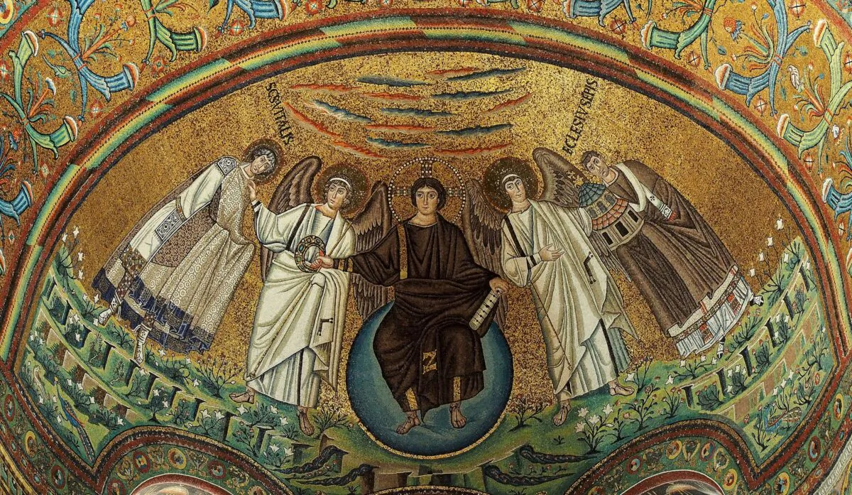Apse mosaic in the San Vitale Basilica, in Ravenna, Italy. The UNESCO World heritage site was built in A.D. 547. (CC BY-SA 4.0)