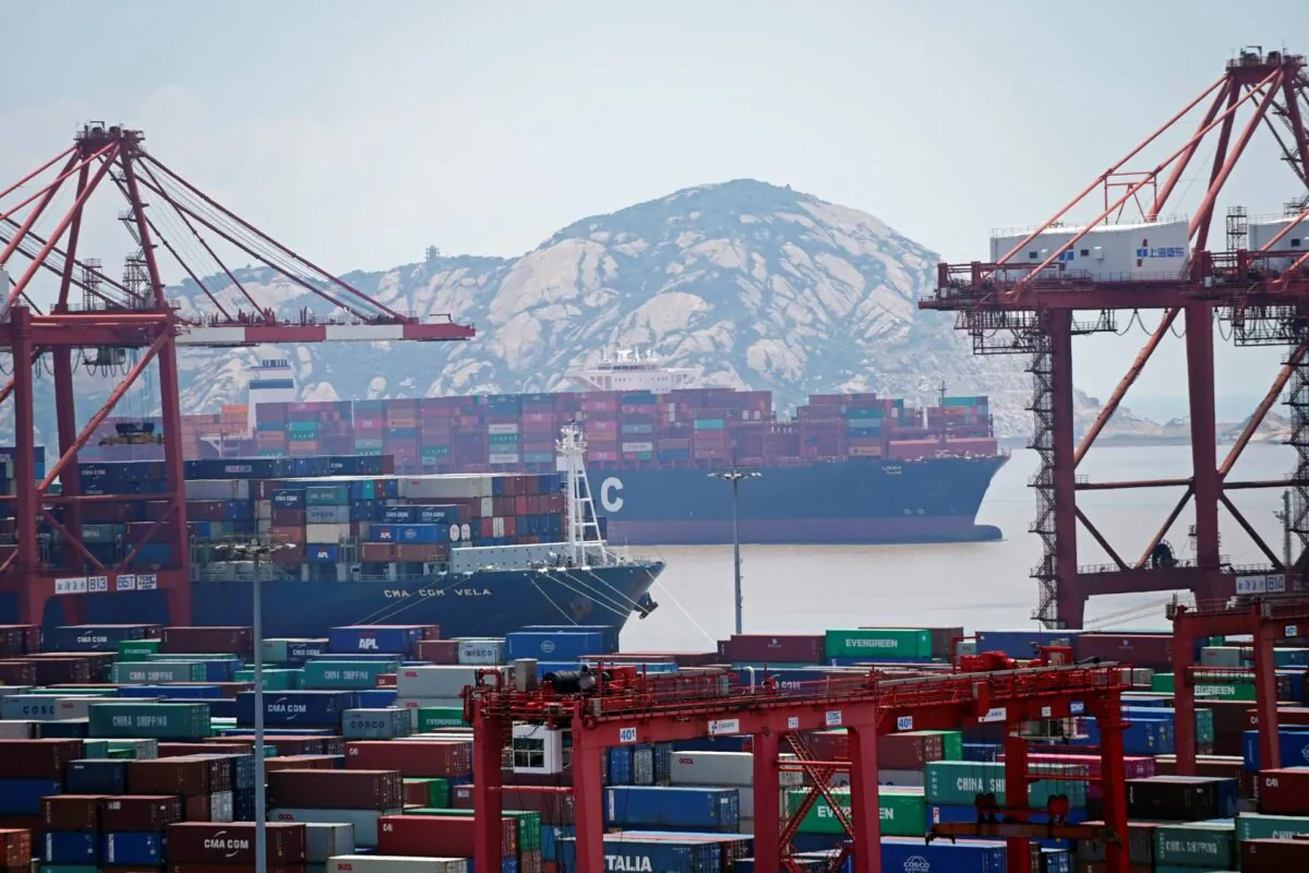 Containers at the Yangshan Deep Water Port in Shanghai on Aug. 6, 2019. (Aly Song/File/Reuters)