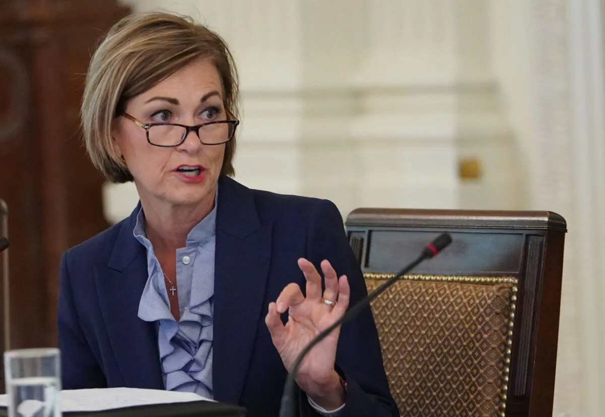 Iowa Governor Kim Reynolds at the White House on June 26, 2020. (Mandel Ngan/AFP via Getty Images)