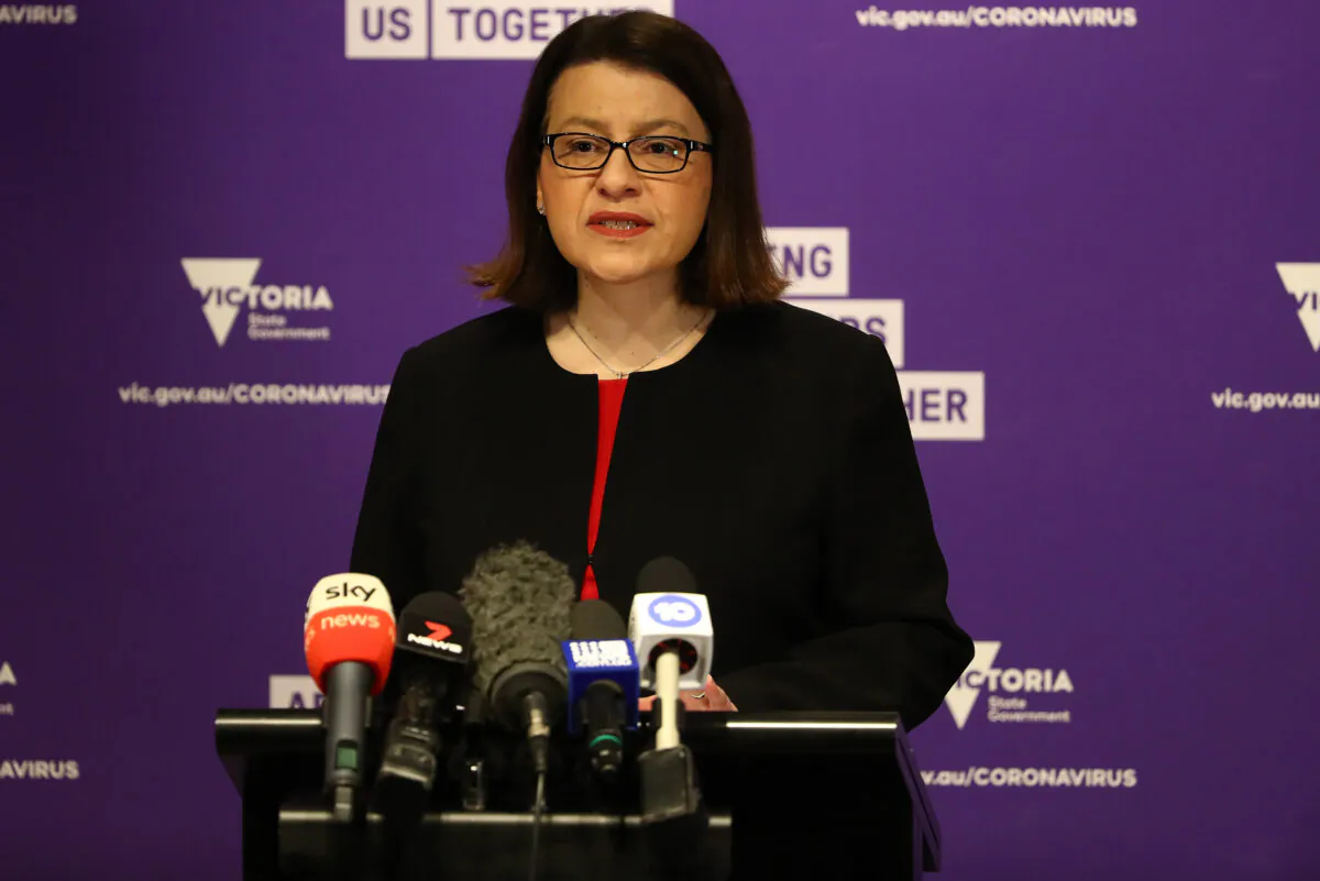 Minister for Health Jenny Mikakos speaks to the media in Melbourne, Australia on July 23, 2020. (Robert Cianflone/Getty Images)