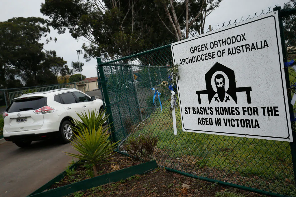 Staff return to work at St. Basil's Home for the Aged in Fawkner on Aug. 7, 2020 in Melbourne, Australia. (Darrian Traynor/Getty Images)