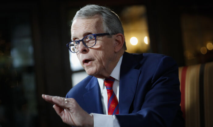 Ohio Gov. Mike DeWine in Bexley, Ohio, on Aug. 6, 2020. (Jay LaPrete/AP Photo)