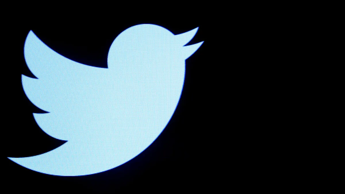 The Twitter logo is displayed on a screen on the floor of the New York Stock Exchange (NYSE) in New York City, N.Y., on Sept. 28, 2016. (Brendan McDermid/Reuters)