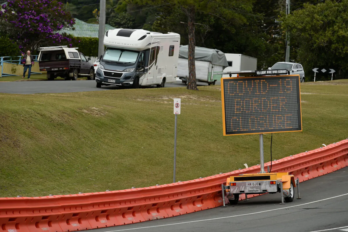 Barricades on Dixon Street in Coolangatta, Australia on July 22, 2020. (Matt Roberts/Getty Images)