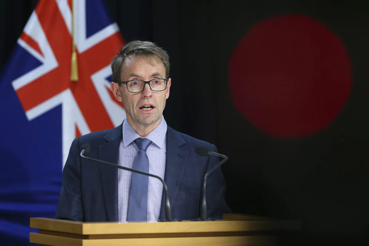 New Zealand's Director-General of Health Dr. Ashley Bloomfield speaks to media during a press conference at Parliament in Wellington, New Zealand, on Aug. 6, 2020. (Hagen Hopkins/Getty Images)