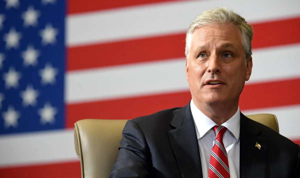 National security advisor Robert O'Brien attends a briefing on Enhanced Narcotics Operations at the U.S. Southern Command in Doral, Fla., on July 10, 2020. (Saul Loeb/AFP via Getty Images)