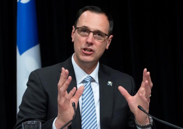 Quebec Education Minister Jean-Francois Roberge speaks