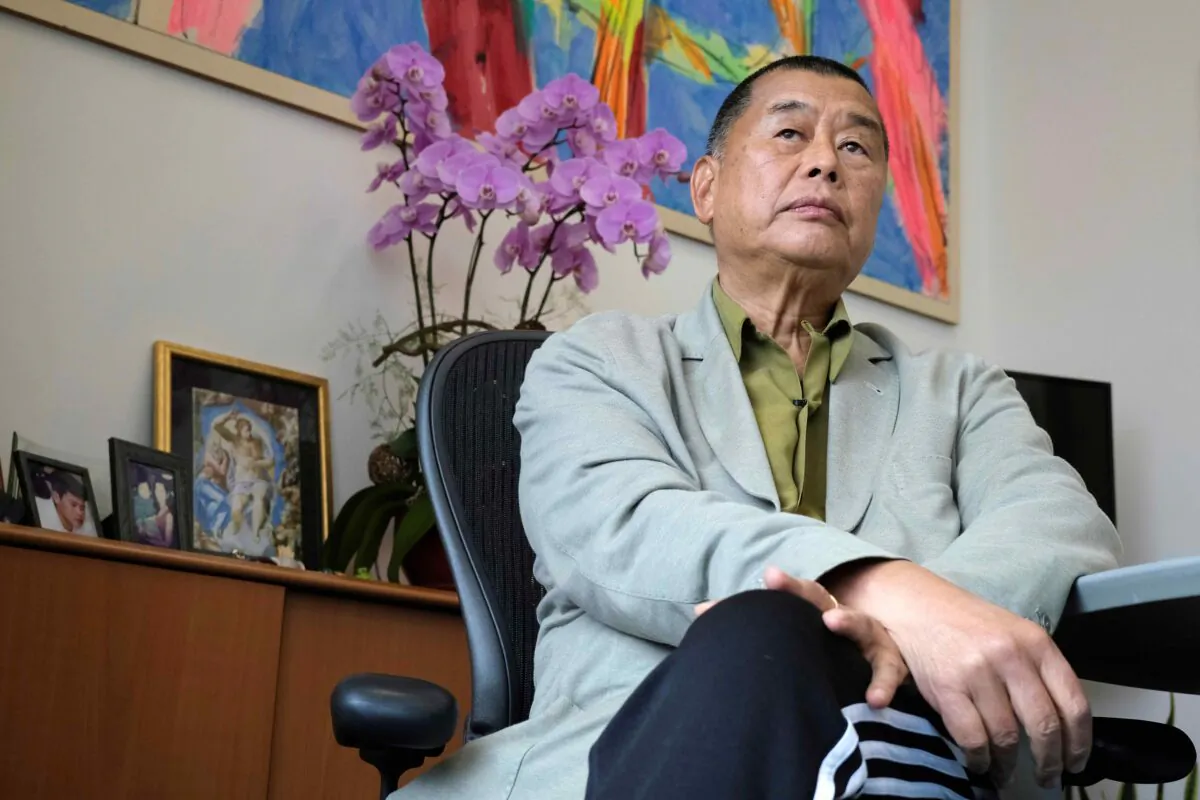 Media mogul Jimmy Lai, founder of Apple Daily speaks during an interview to response national security legislation in Hong Kong on May 29, 2020. (Tyrone Siu/Reuters)