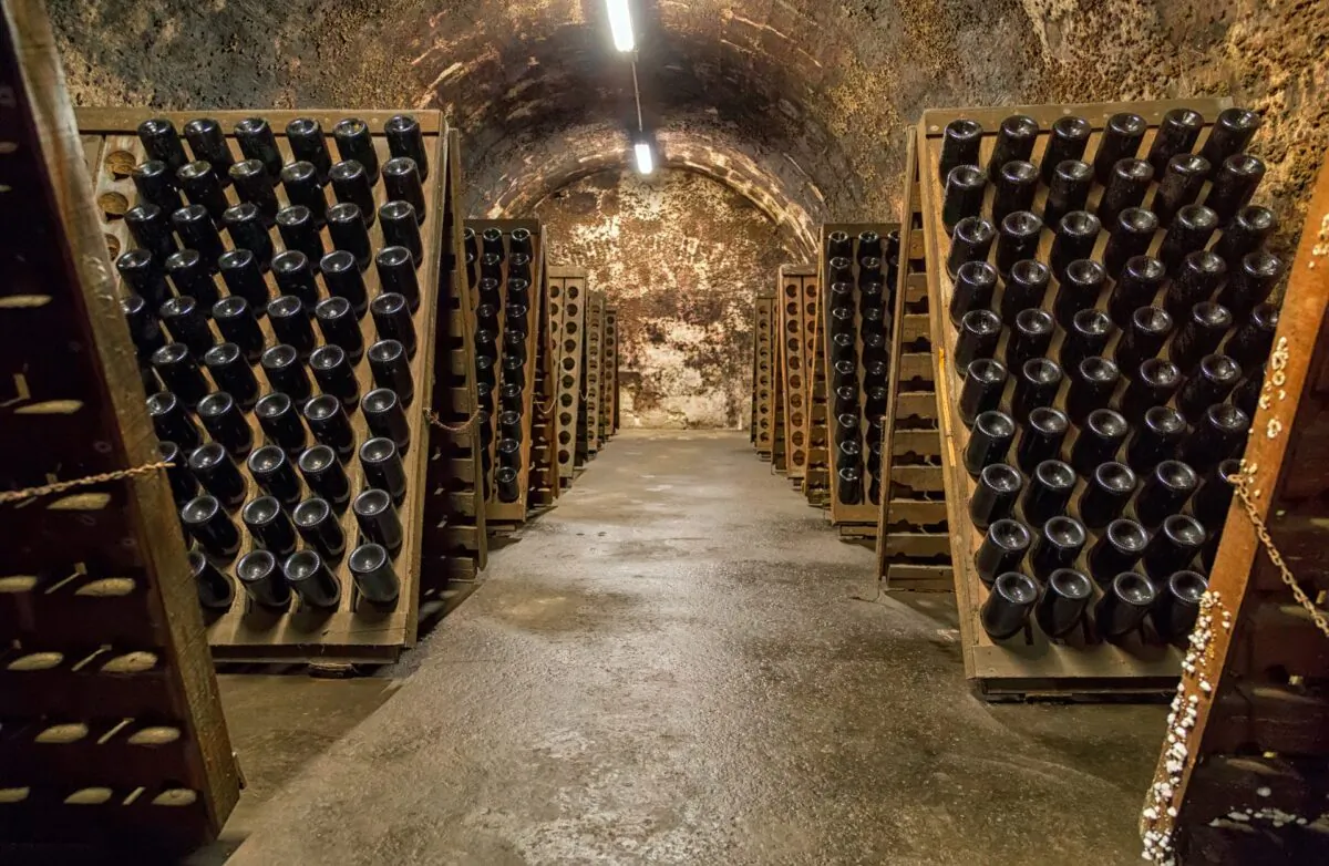 It has been reported that by fall, there could be as many as 100 million unsold bottles of Champagne resting in the cellars of the Champagne region. (Andocs/Shutterstock)