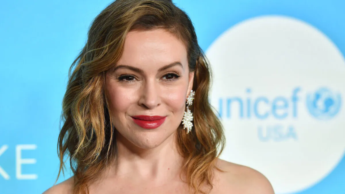 Actress Alyssa Milano attends the 14th Annual UNICEF Snowflake Ball in New York on Nov. 27, 2018. (Angela Weiss/AFP via Getty Images)