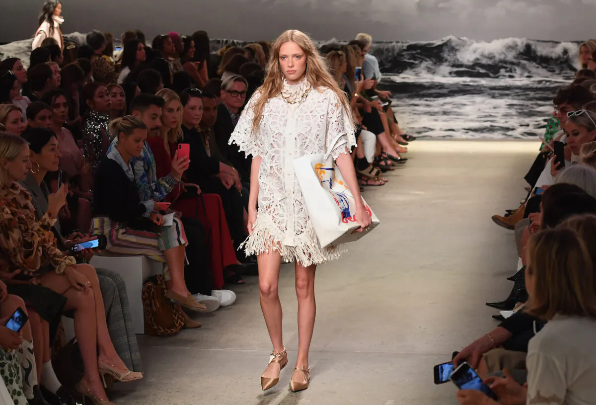 A model walks the runway for the Zimmermann Spring 20 Collection show during New York Fashion Week on Sept. 9, 2019, in New York City.  (ANGELA WEISS/AFP via Getty Images)