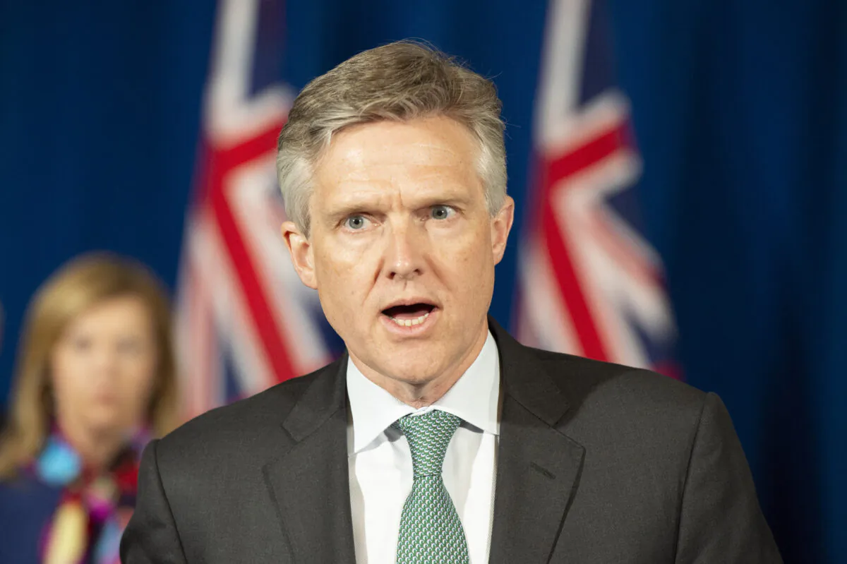Ontario Minister of Finance Rod Phillips speaks during the daily briefing at Queen's Park in Toronto on  June 8, 2020. (THE CANADIAN PRESS/Frank Gunn)