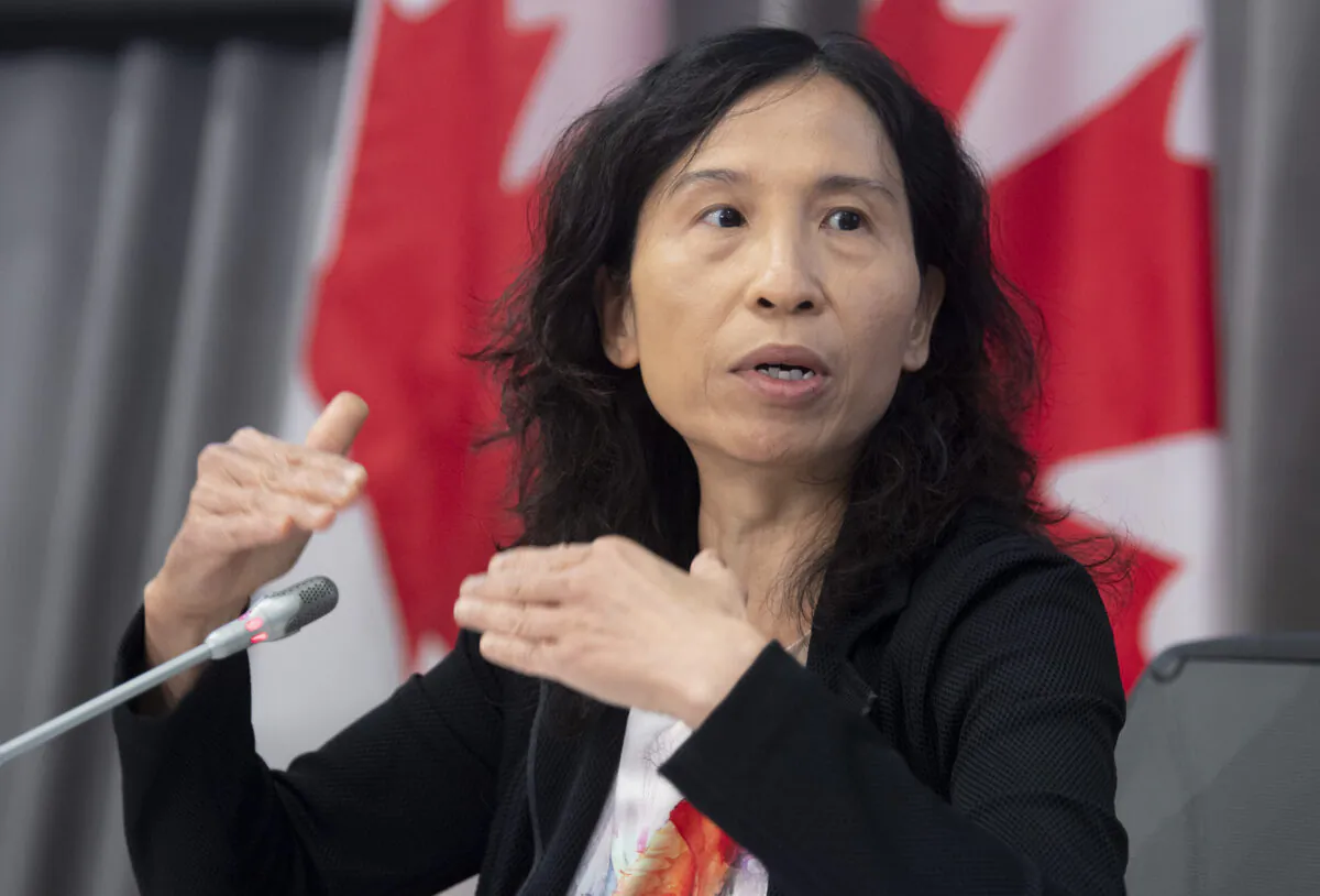 Chief Public Health Officer Dr. Theresa Tam responds to a question during a news conference in Ottawa on Aug. 14, 2020. (The Canadian Press/Adrian Wyld)