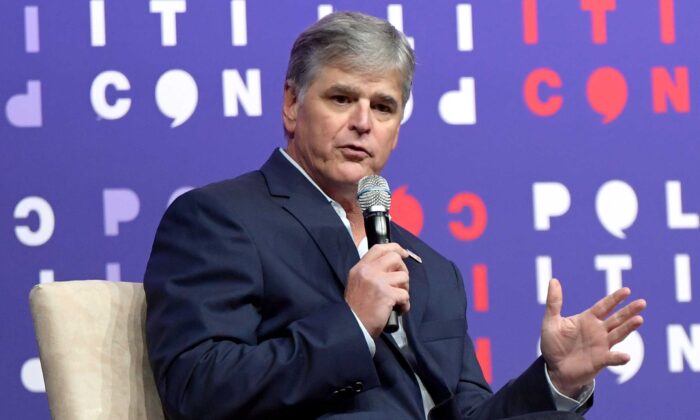 Sean Hannity speaks onstage during the 2019 Politicon at Music City Center in Nashville, Tenn., on Oct. 26, 2019. (Jason Kempin/Getty Images for Politicon)