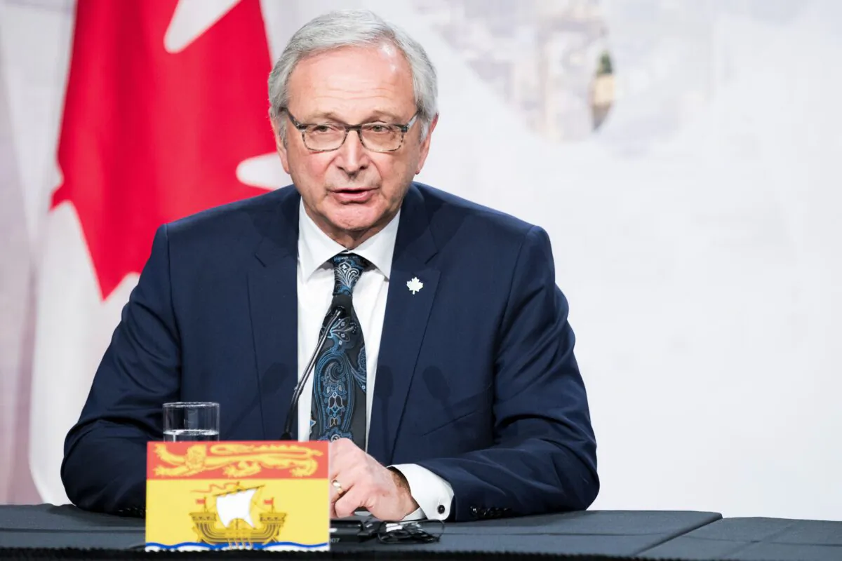 New Brunswick Premier Blaine Higgs attends a meeting of Canada’s premiers at the Marriott Chateau Champlain in Montreal, on Dec. 7, 2018. (Martin Ouellet-Diotte/AFP via Getty Images)