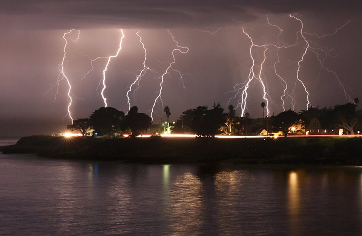 lightning storm california