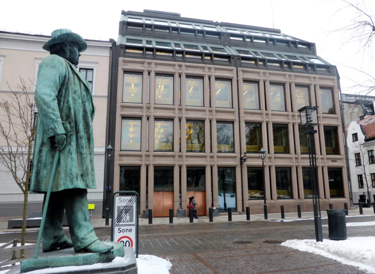 A general view of the Norwegian central bank in Oslo on March 6, 2018. (Gwladys Fouche/Reuters)