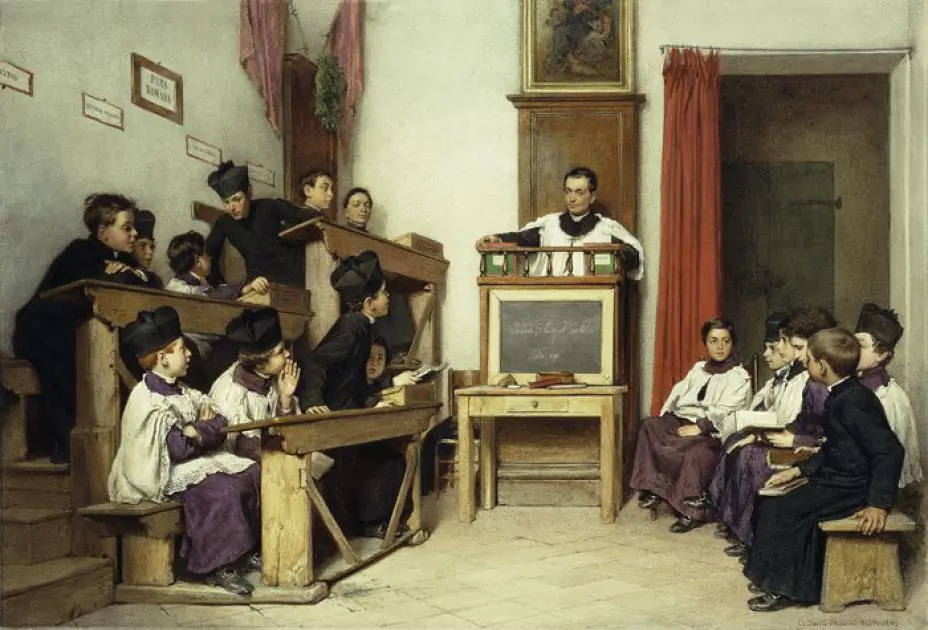 "The Latin Class" by Ludwig Passini, 1869. (Public domain)