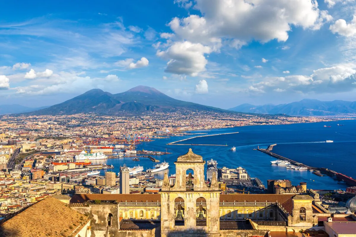Naples, with Mount Vesuvius in the background. (Shutterstock)